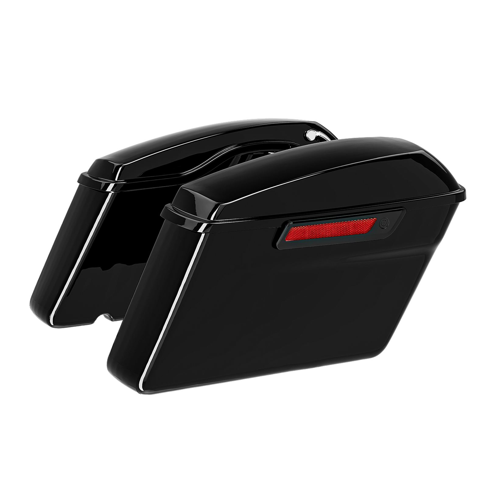 Hard Saddlebags Saddle Bags W/ Black Conversion Brackets Fit For Harley Softail
