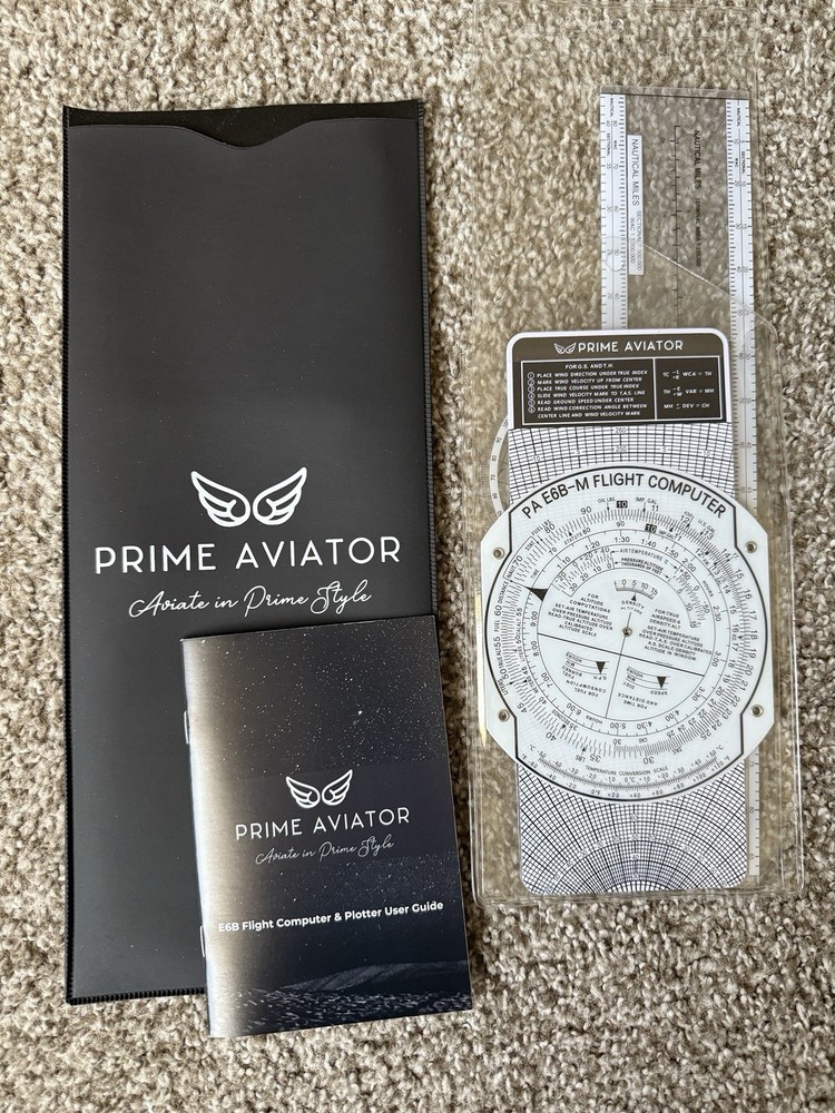 Prime Aviation E6B Flight Computer for Pilots – Includes Aviation Plotter, Guide