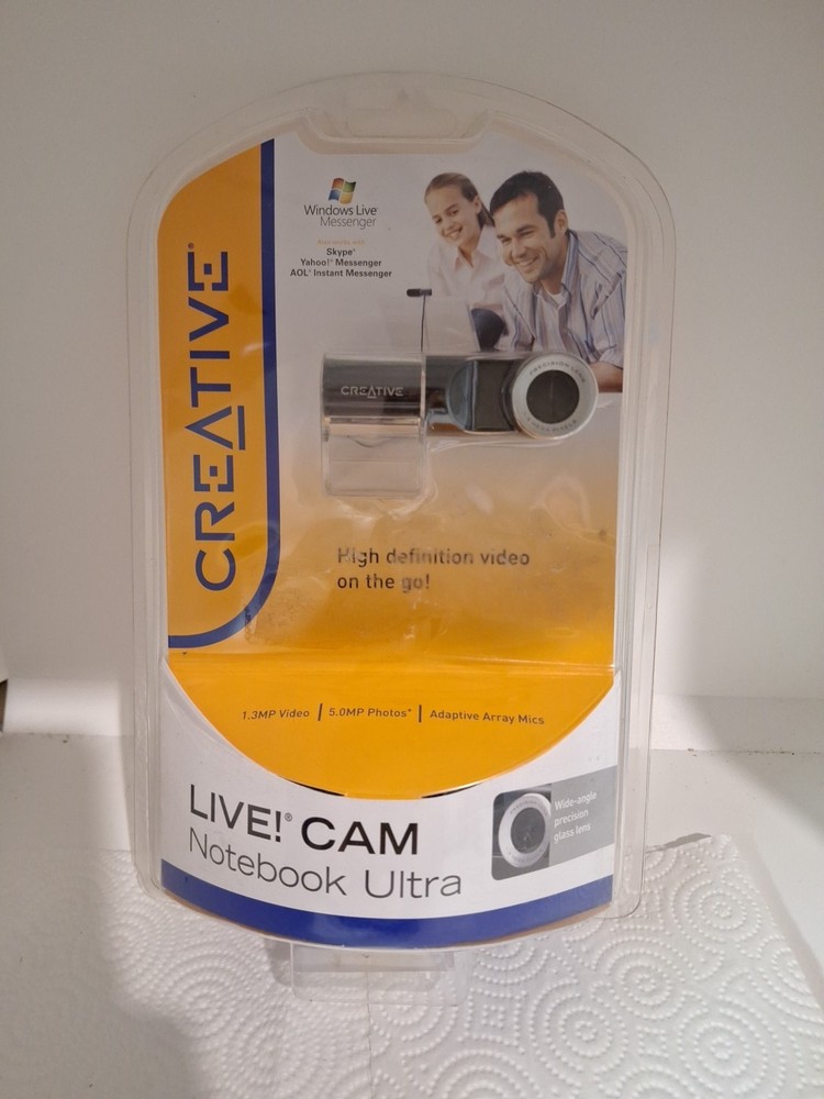 Creative Live Cam Notebook Ultra 1.3 MP Wide Angle. New