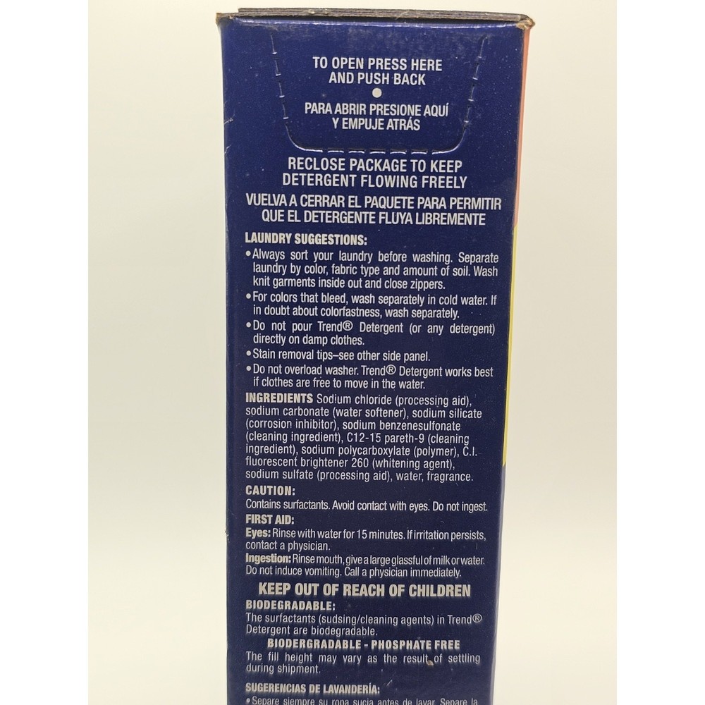 TREND POWDER DETERGENT 4 LOADS / 9OZ Sealed