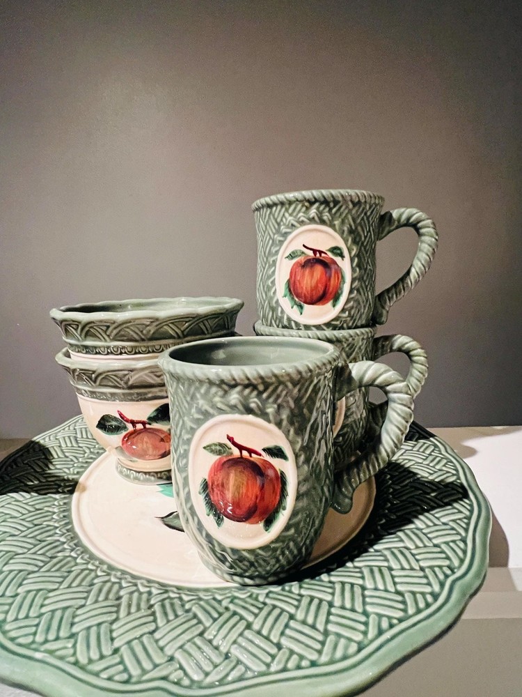 Noble Excellence Stoneware Peach Dinnerware Set – 9 Piece