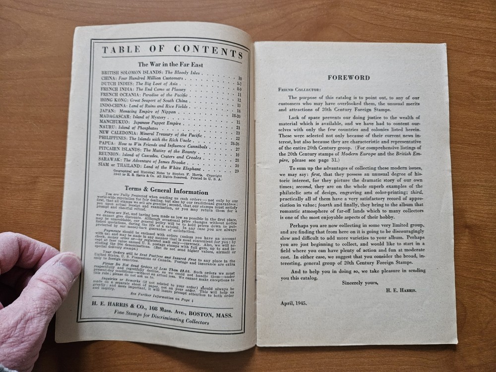 The War In The Far East: A Catalog For Stamp Collectors 1945 Booklet