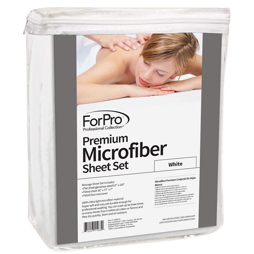 Soft & Durable Microfiber 3-Piece Massage Sheets with All-Around Elastic Fit