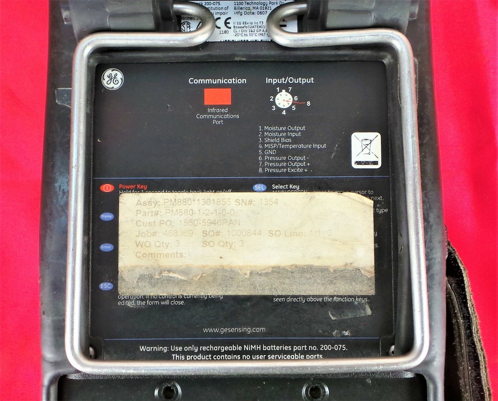 GE Panametrics PM880 Portable Hygrometer.