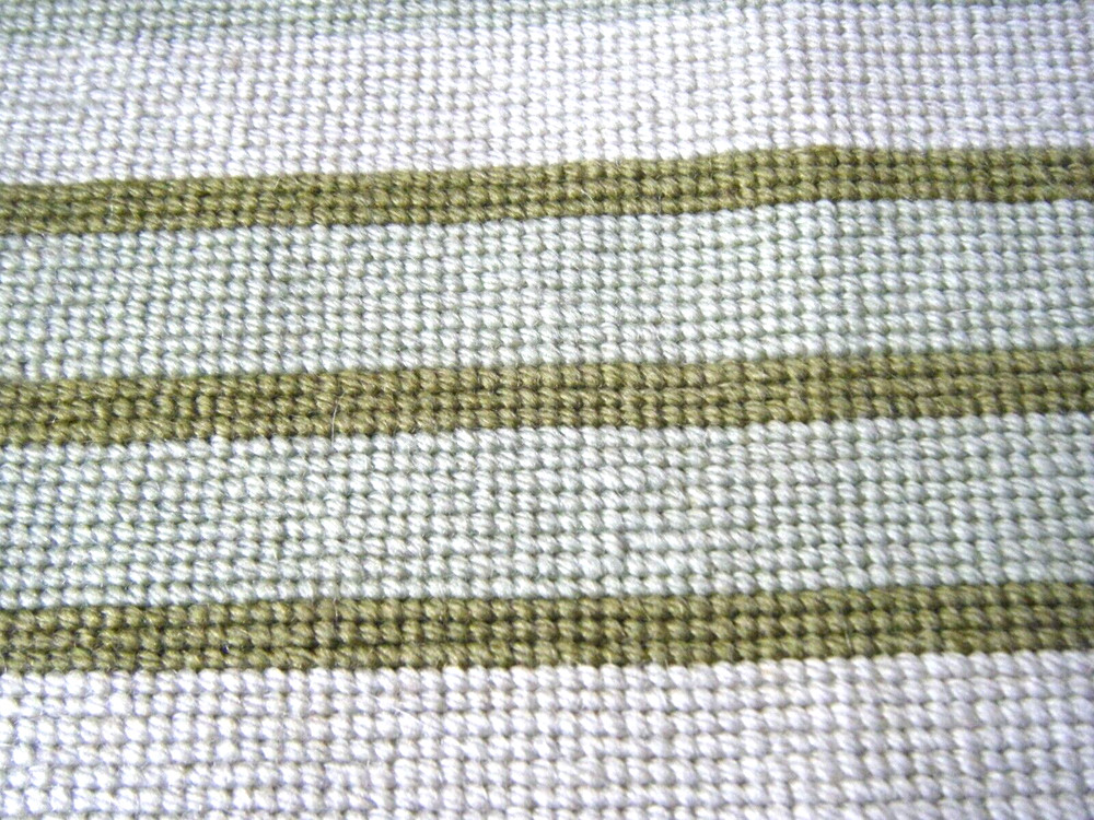 Antique needlepoint panel handmade tapestry plain design rectangular 25x15"