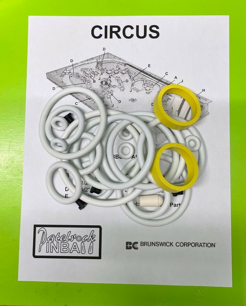 Brunswick Circus Pinball Machine Rubber Ring Kit **customize your kit**