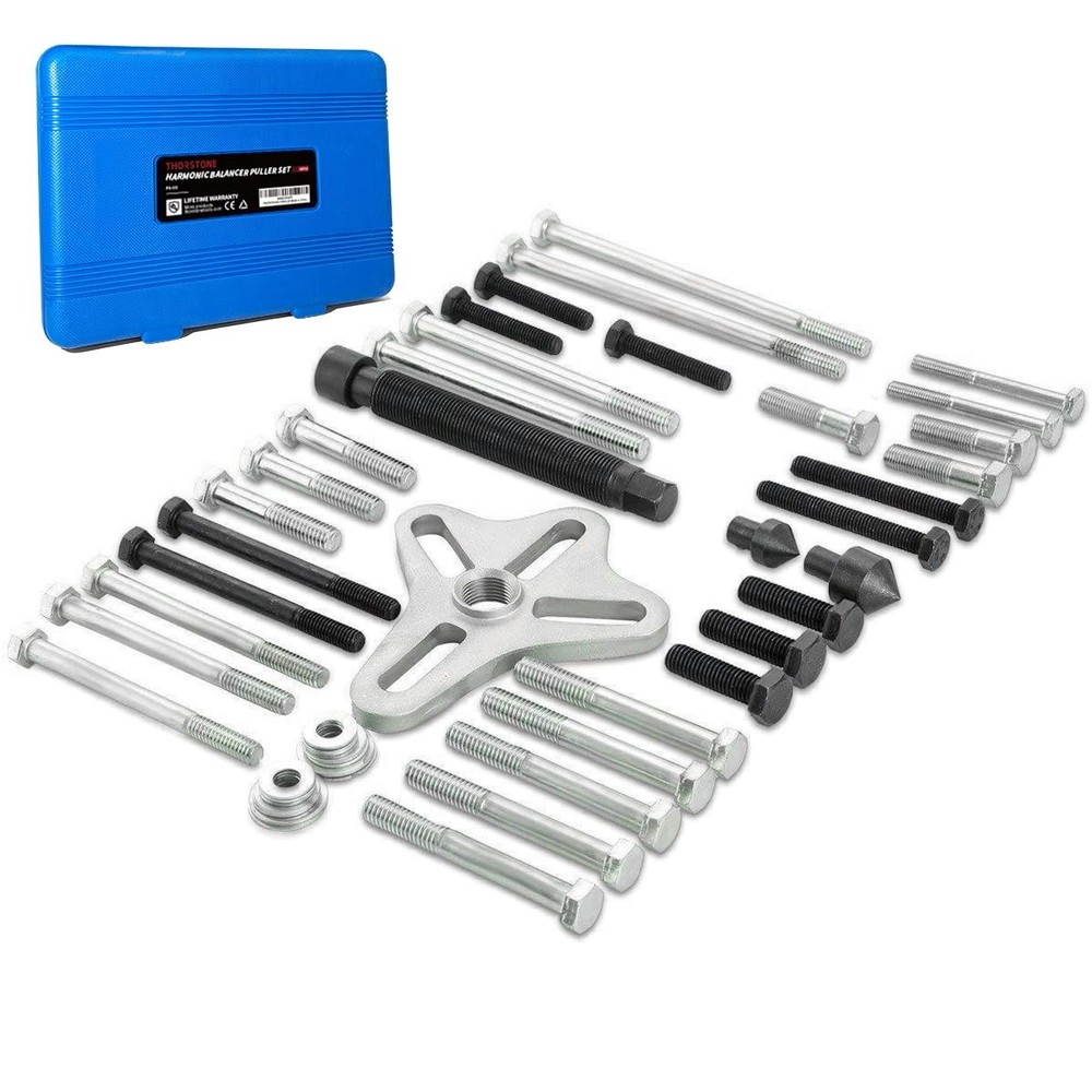 46 PCS Harmonic Balancer Puller Set Steering Wheel Flywheel Crankshaft Blue
