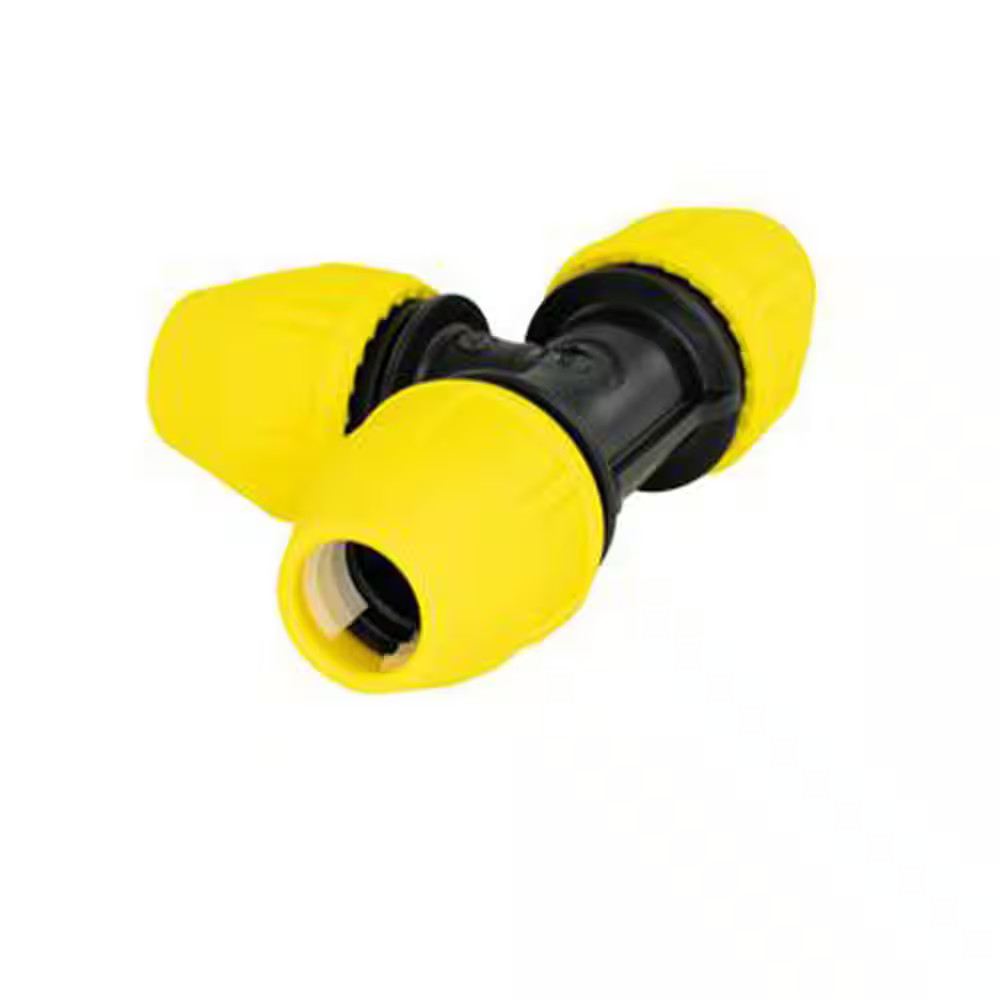 HOME-FLEX 1/2 in. IPS DR 9.3 Underground Yellow Poly Gas Pipe Tee