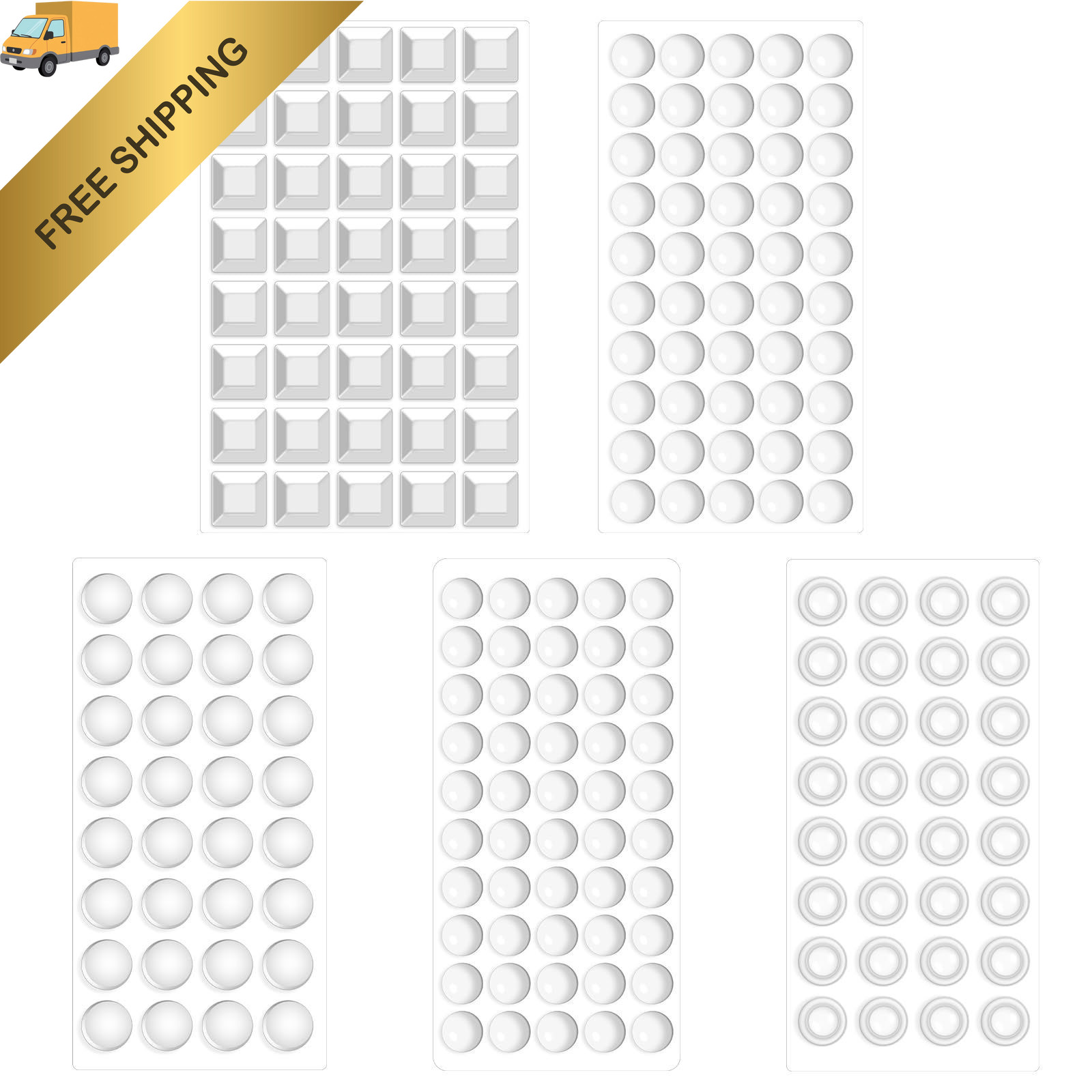 BOHUIZ 204Pcs Bump Dots for Visually Impaired, Adhesive Dot Silicone Braille...