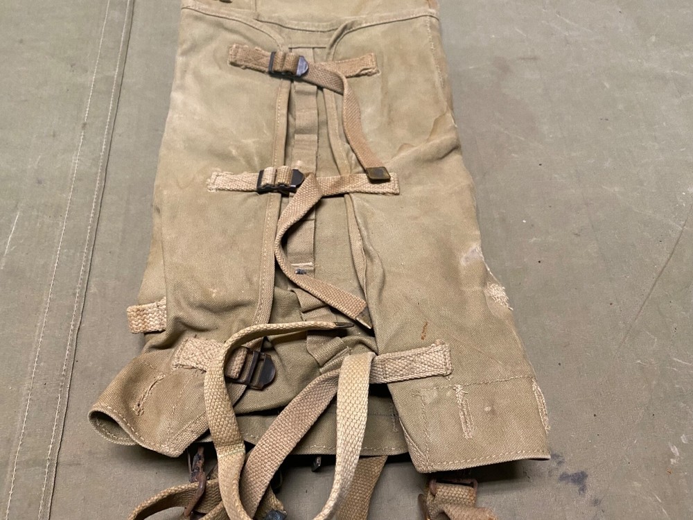 ORIGINAL WWII US ARMY M1928 COMBAT FIELD HAVERSACK BACKPACK-OD#3