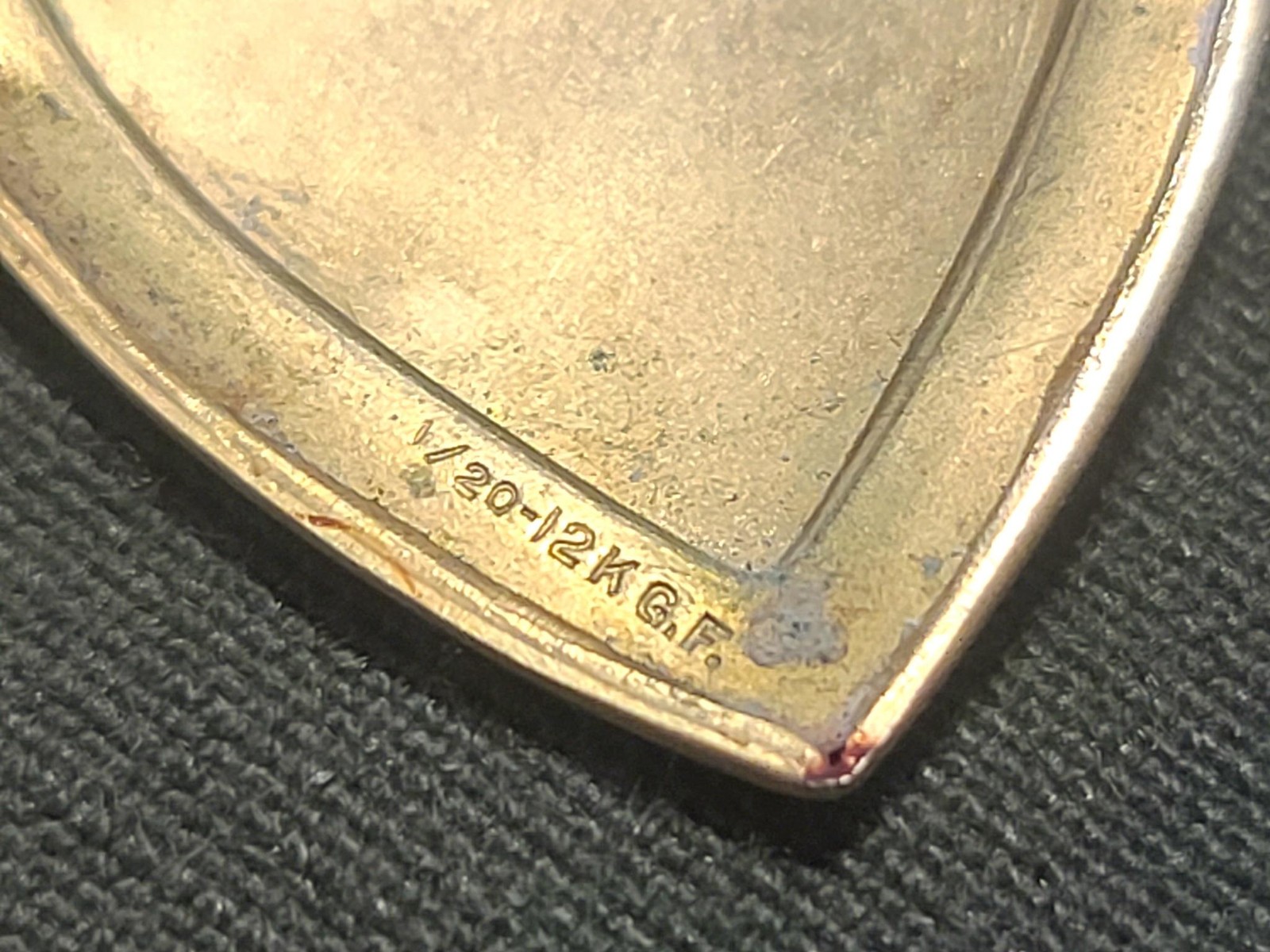 WW2 US Army Air Corps Heart Locket Necklace Mother of Pearl Sweetheart MOP 1940s