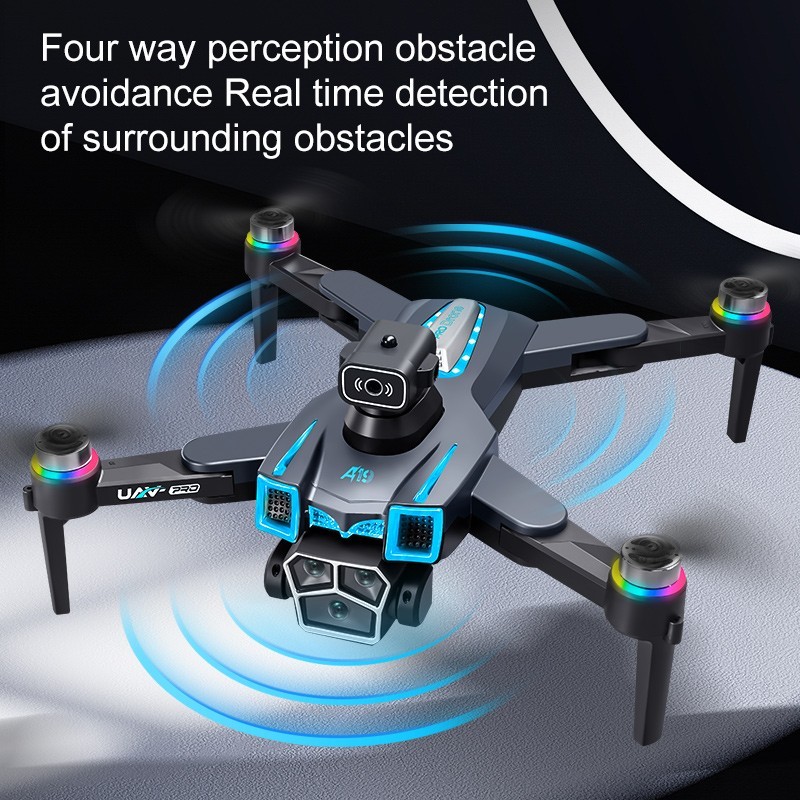 8K Dual Camera Brushless Drone Obstacle Foldable 5G WiFi Screen Remote 2 Battery