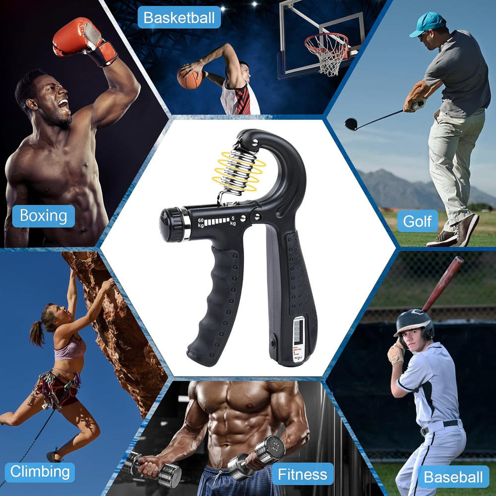 Grip Strength Tester Trainer - Dynamometer Handgrip Measurer Meter, Handheld Str