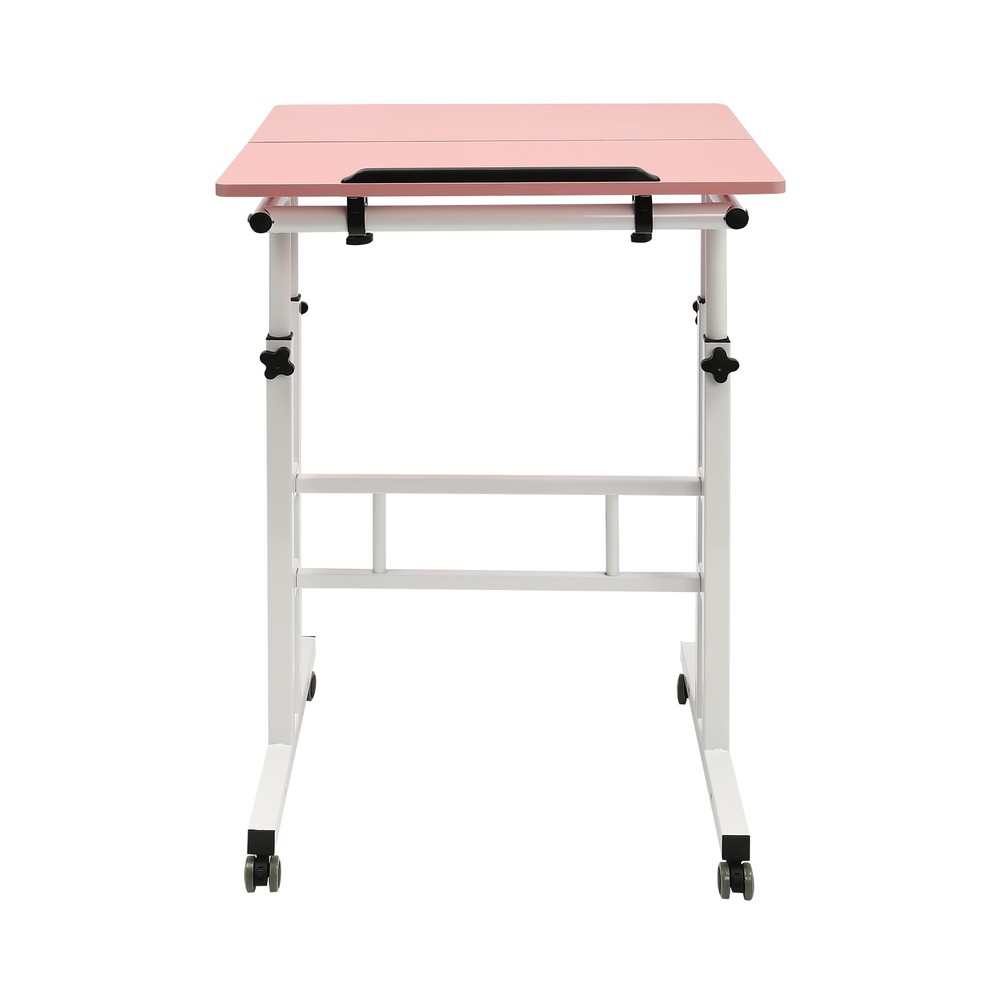 Height Adjustable Rolling Desk Laptop Table Home Office Working Drawing Desk