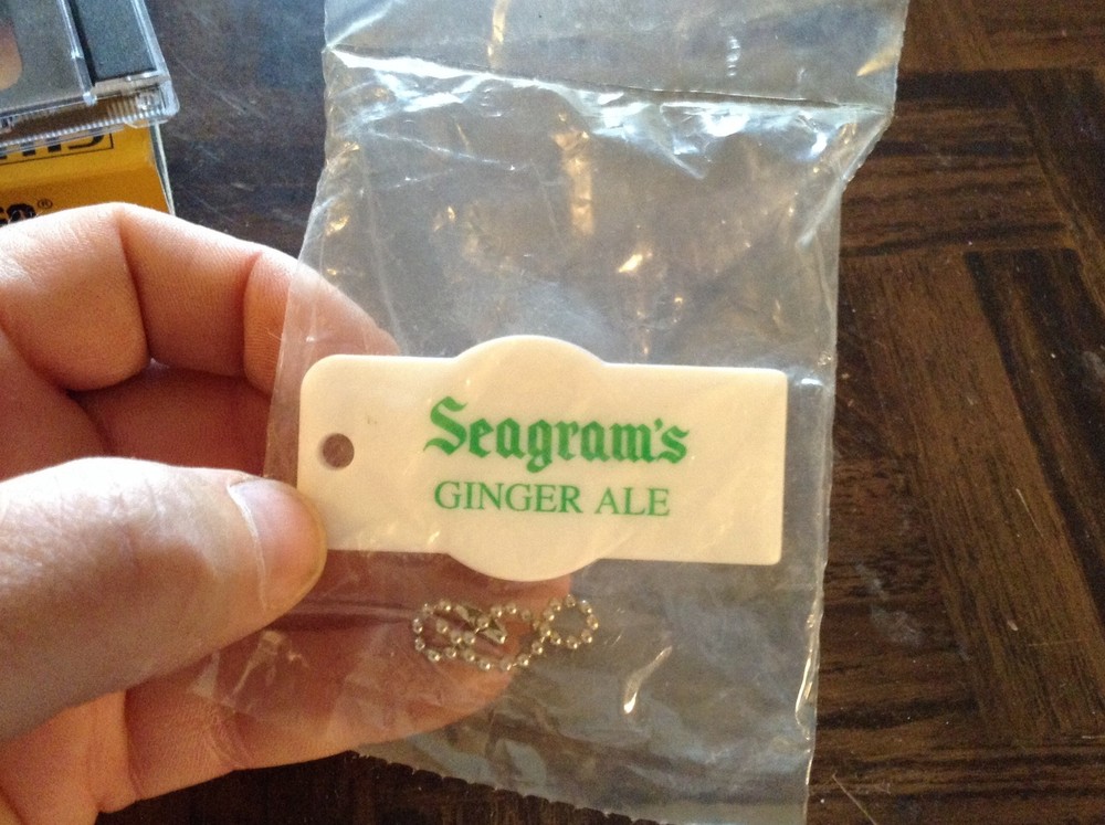 Seagrams ginger ale plastic key chain