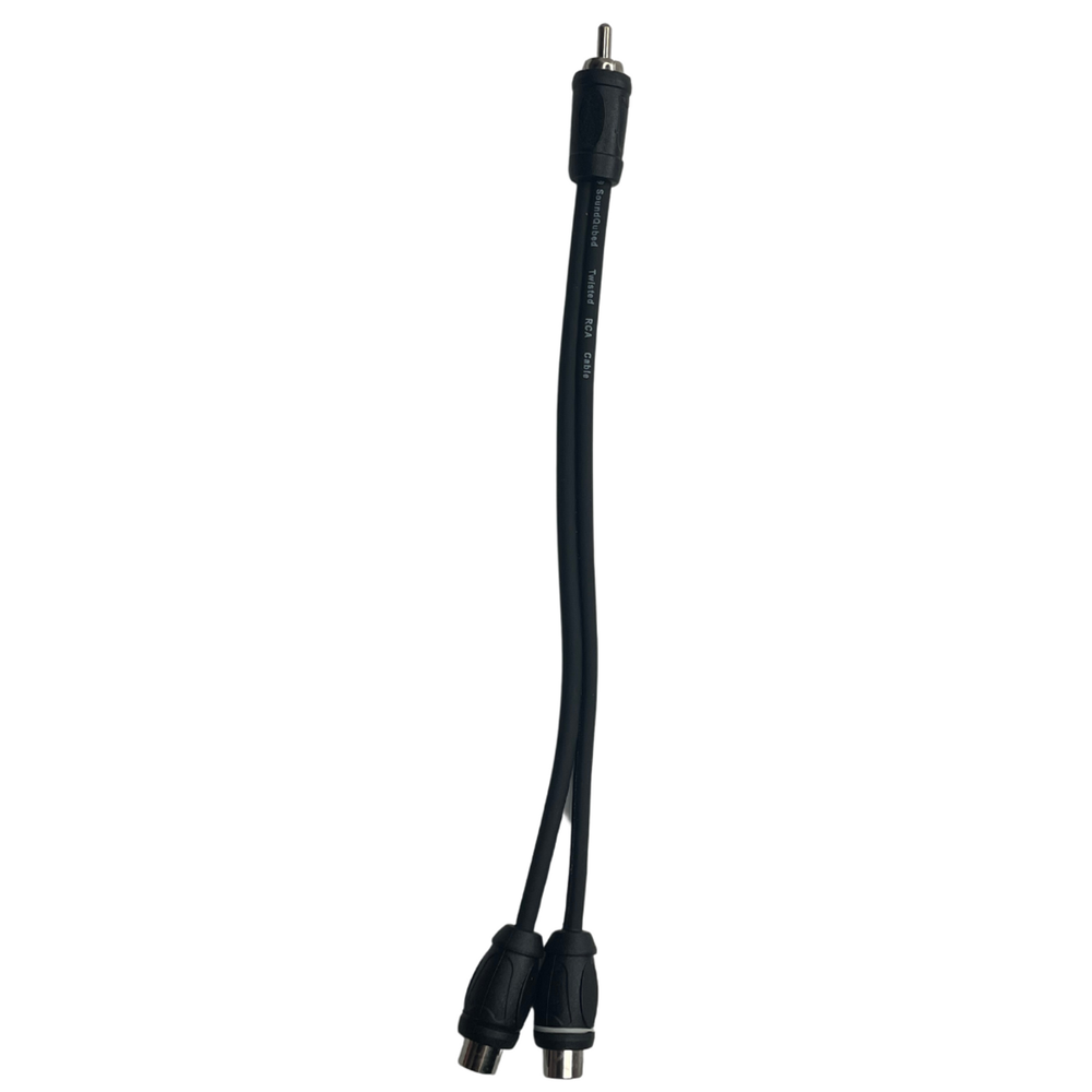 SoundQubed Twisted Y RCA Splitters 1M2F Car Audio Installation