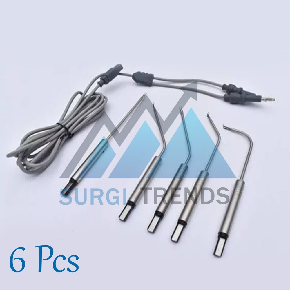 ENT Bipolar Electrodes Set Surgical Instruments High Quality 6 Pcs Set