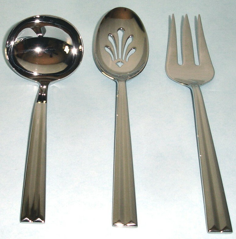 Gorham Grand Manor 3 Piece Hostess Serving Set Stainless Flatware New