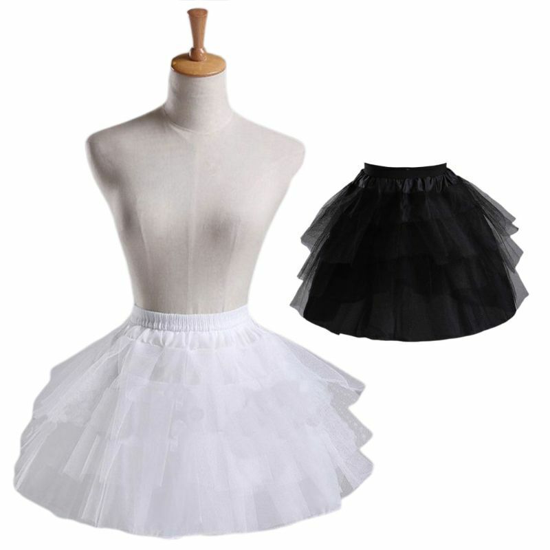 Flower Girls Petticoat with 3 Layers Slip Elastic Child's Crinoline Underskirt