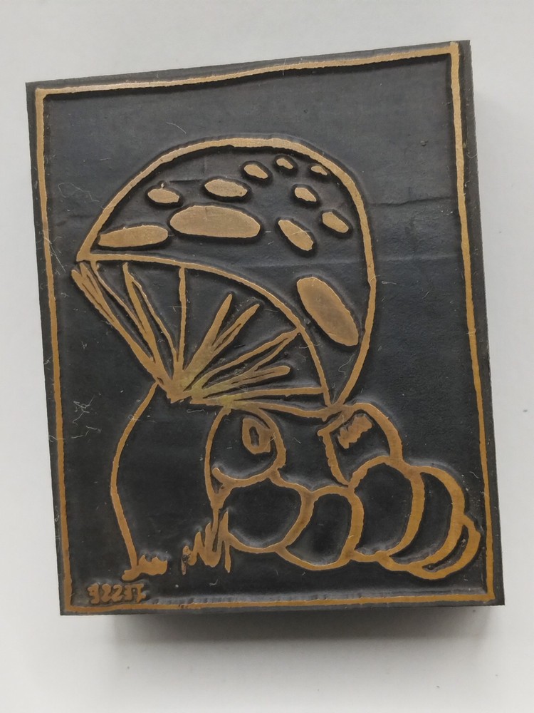Printing Letterpress Printers Block Large Mushroom