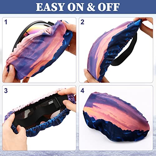 2 Pieces Ski Goggle Cover Microfiber Protective Ski Snowboard Mountain