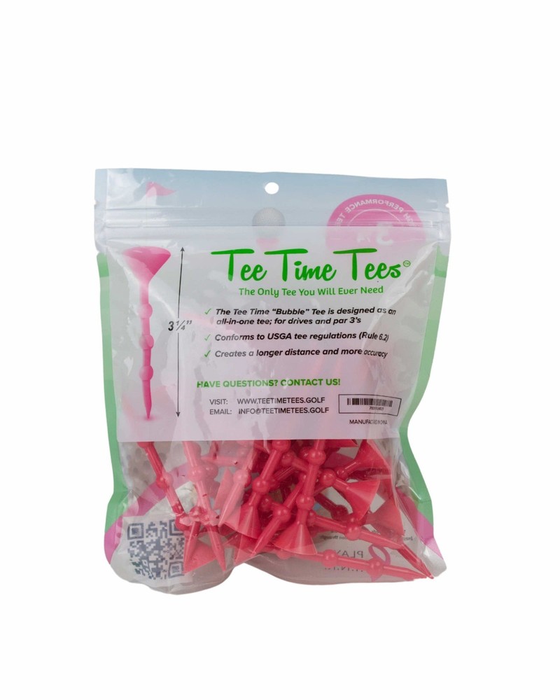 Bubble Golf Tee - Variable Length Unbreakable Step-Up Plastic Golf Tees, 25 Pack