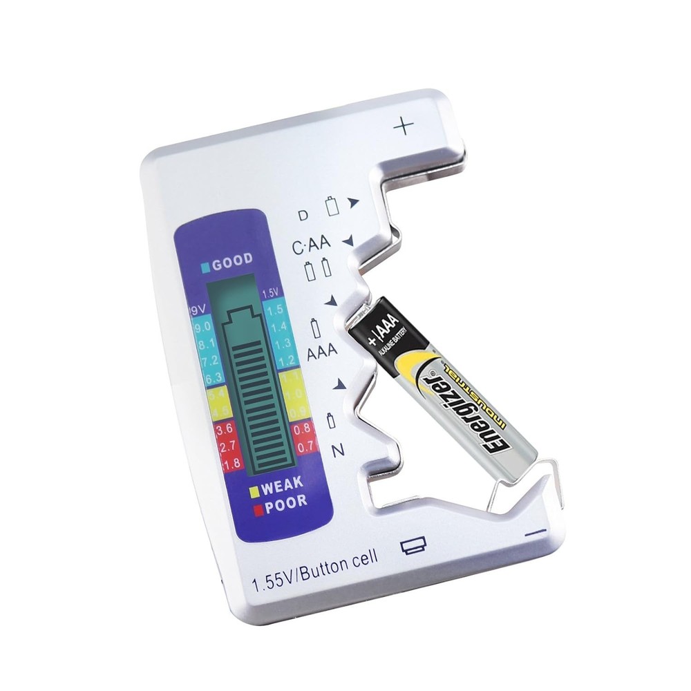 Handheld Digital Battery Checker with Quick Read LCD for C, AA, AAA, D Batteries