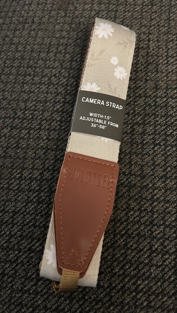 Wildtree Daisy Camera Strap Width 1.5" Adjustable From 36"-58” NEW!!!