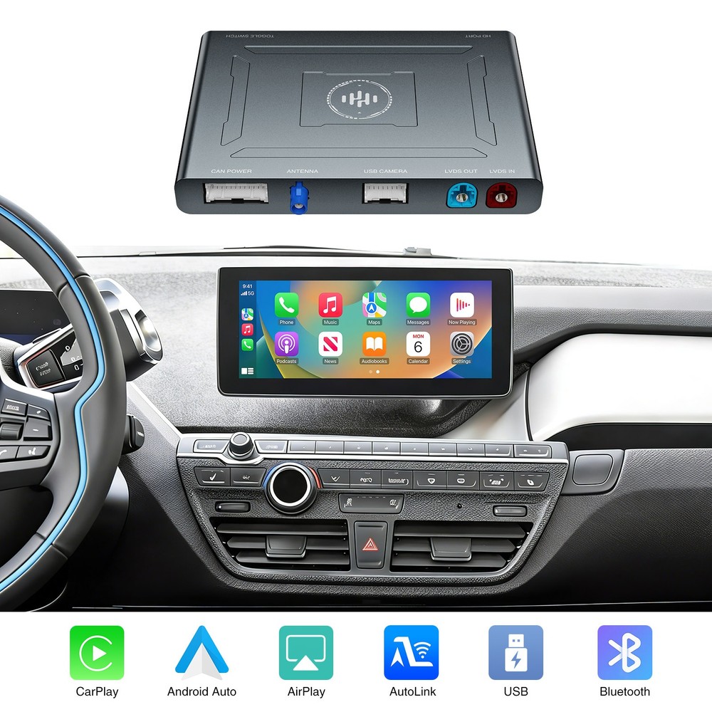 Wireless CarPlay & Android Auto Interface for BMW i3 I01 2012-2017 NBT System US