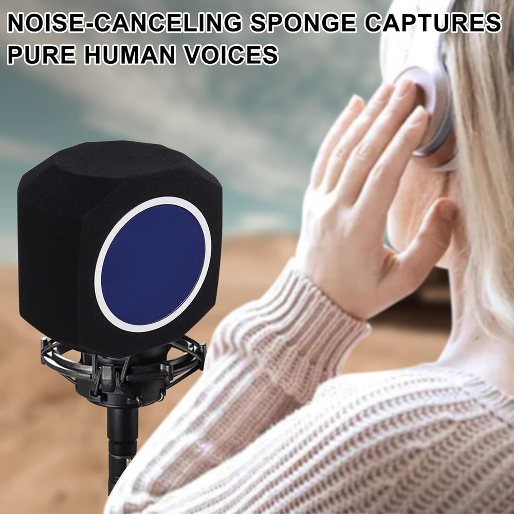 Isolation Ball, Microphone Pop Filter Isolation Ball, Wind Shield Acoustic Fi...