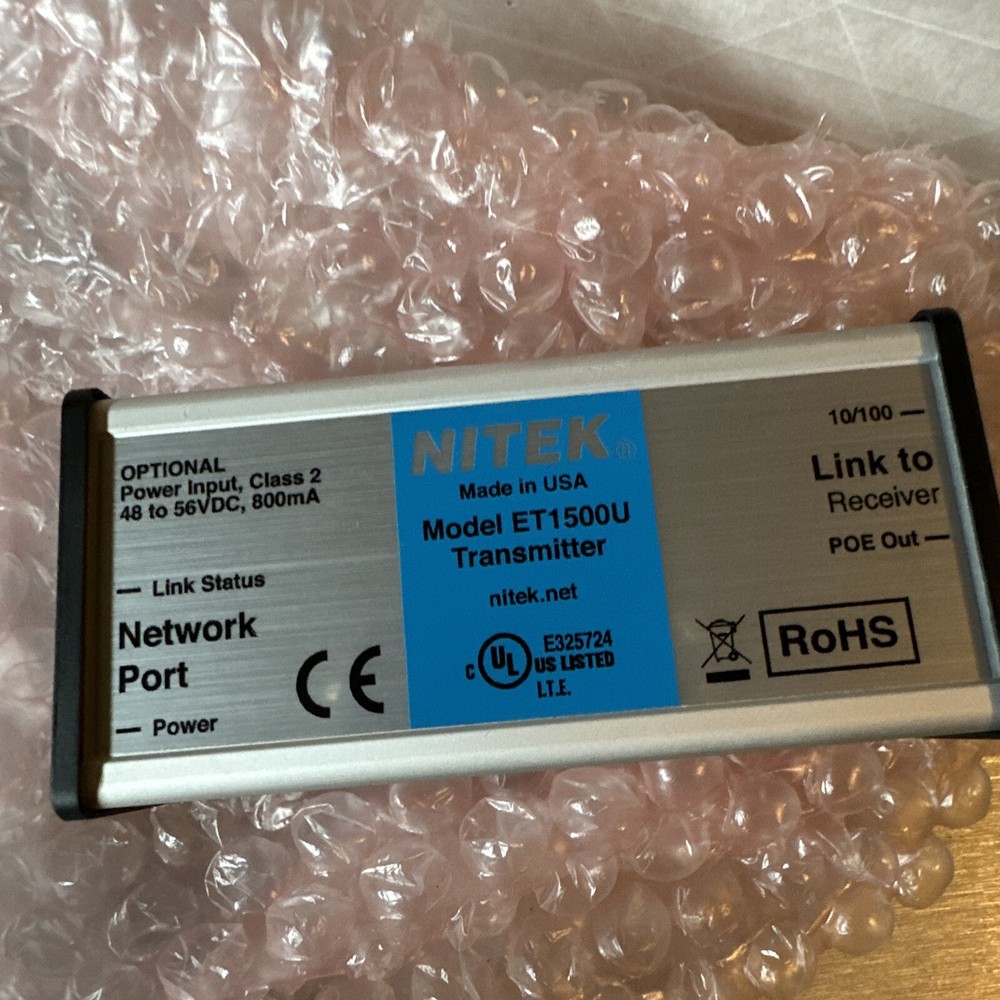 Nitek ET1500U IP Camera Network Extender Transmitter Unit