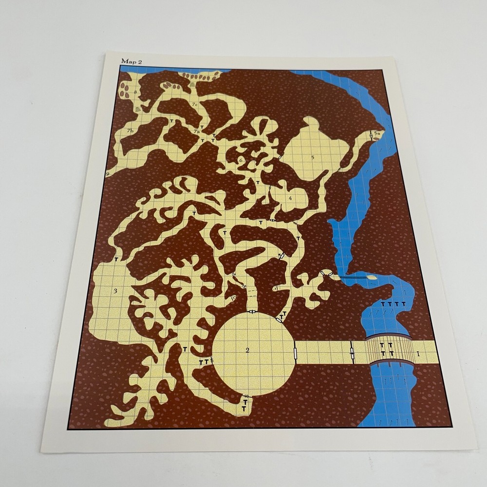 Dragon Mountain TSR 1089 (1993) Advanced D&D 2nd Edition Map 2 Replacement