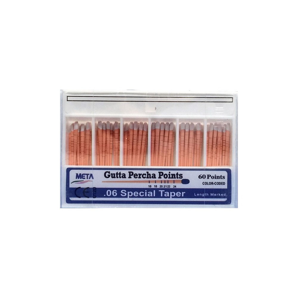 Meta 1106-020 - Gutta Percha .06 Taper Color Coded #20 - 60 Points