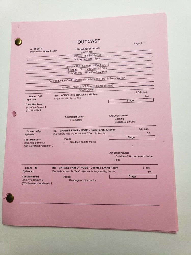 OUTCAST / Jeff Vlaming, 2015 Horror TV Script "(I Remember) When She Loved Me"