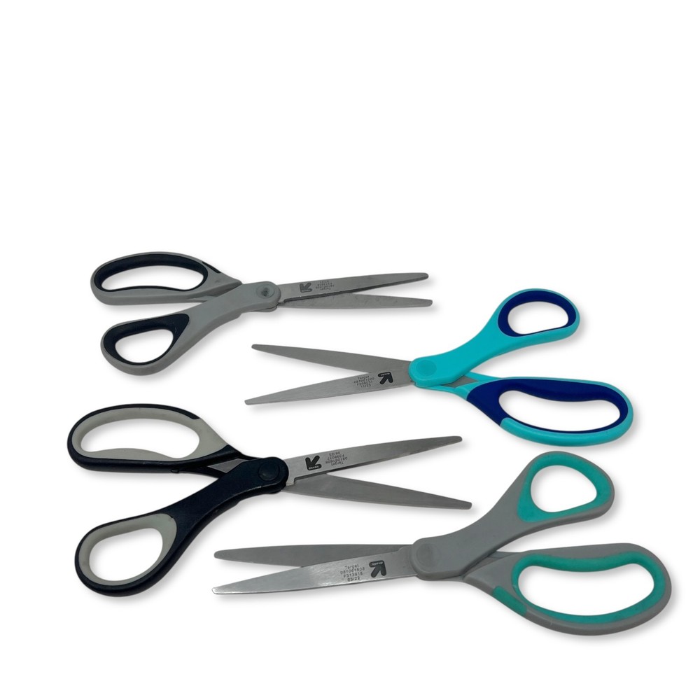 Target Up & Up Multi-Purpose Scissors Lot, Mixed Handle Colors, 4 Pcs