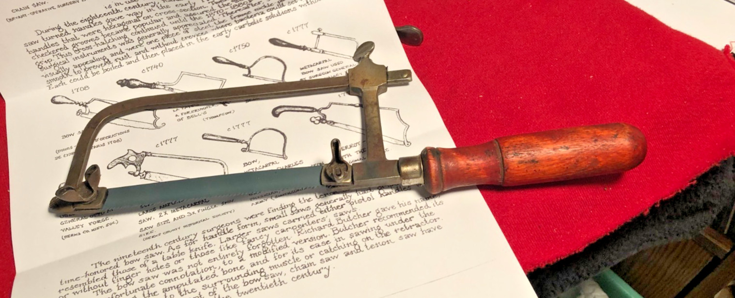METACARPEL AMPUTATION SAW LIKE THE ONE USED BY GEN. OTTO IN 1777 - NO MAKER MARK