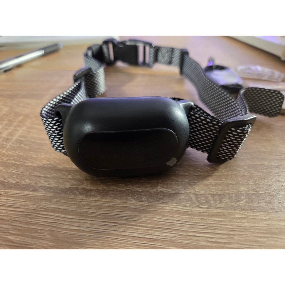 Rechargeable Dog Bark Collar Adjustable Training Device with USB Cable Black