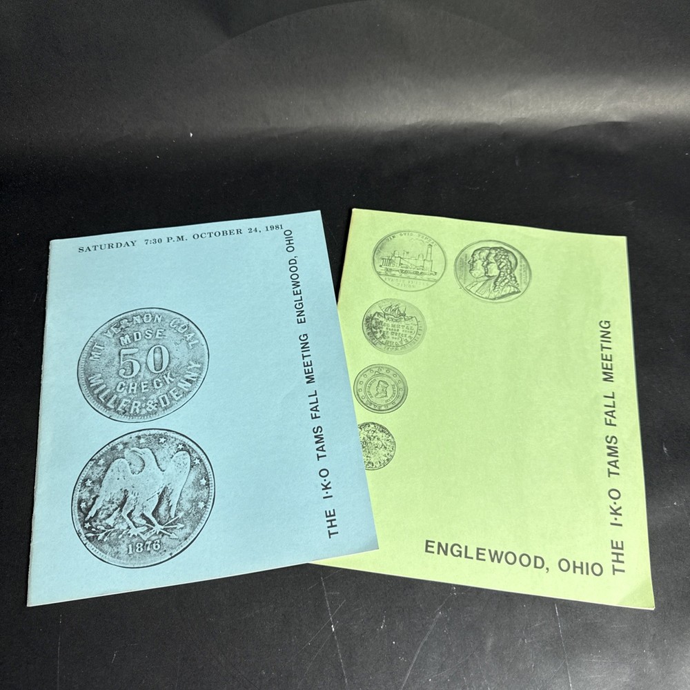 Lot Of 2 I-K-O Tams Meeting Auctions Catalogs 1981 Englewood Ohio