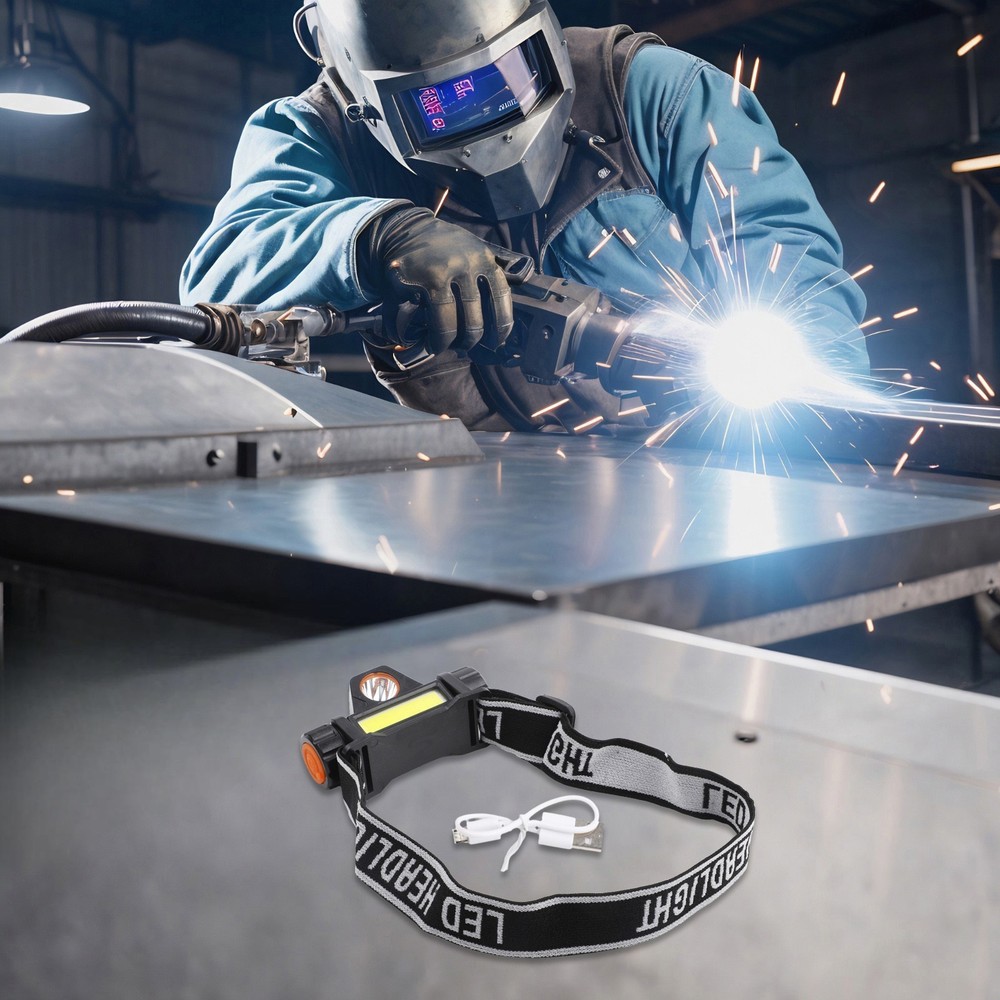 Adjustable Headband For Welding Helmet Headlight with Dual Lighting Modes