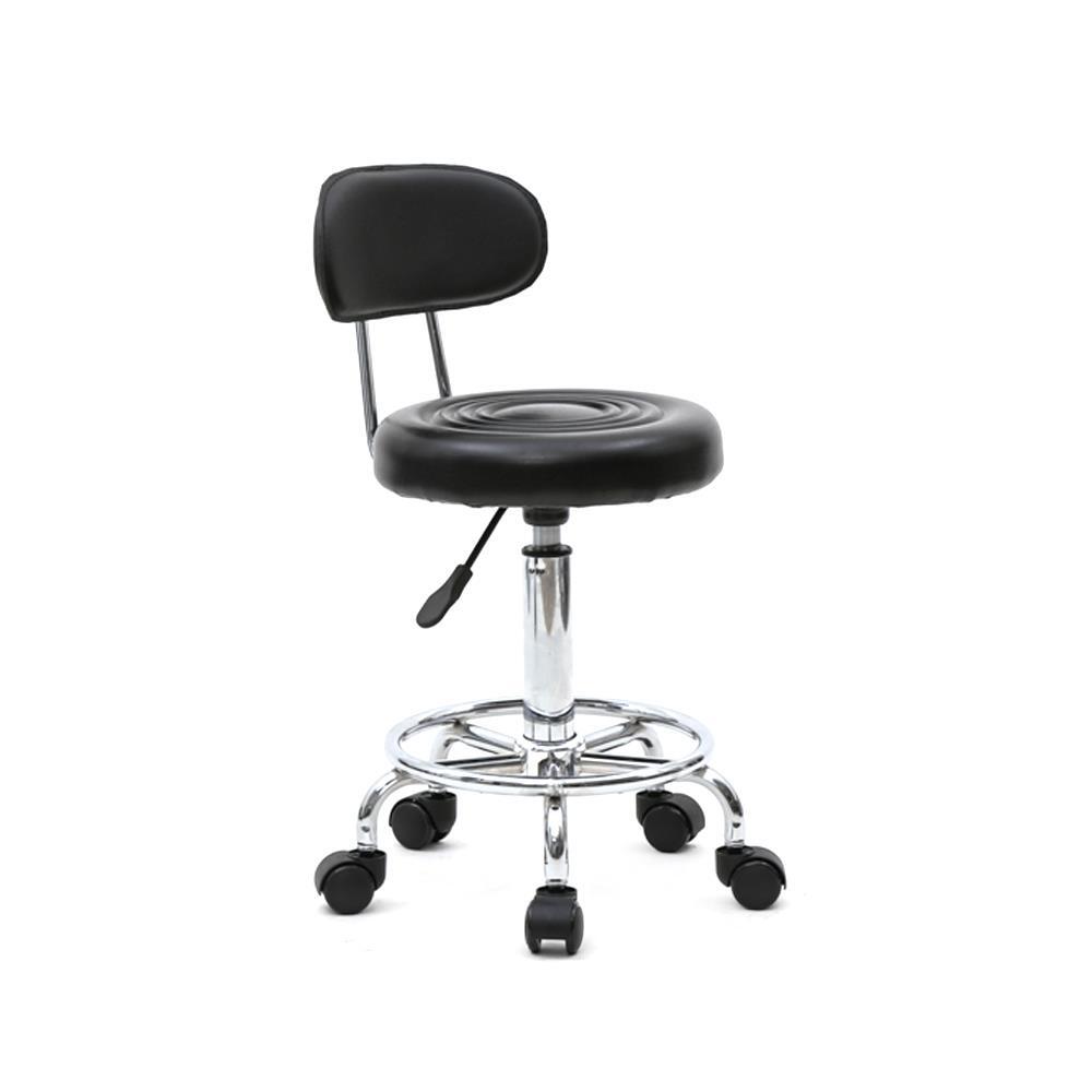 Rolling Swivel Salon Stool Chair with Back Support Height Adjustable Hydraulic