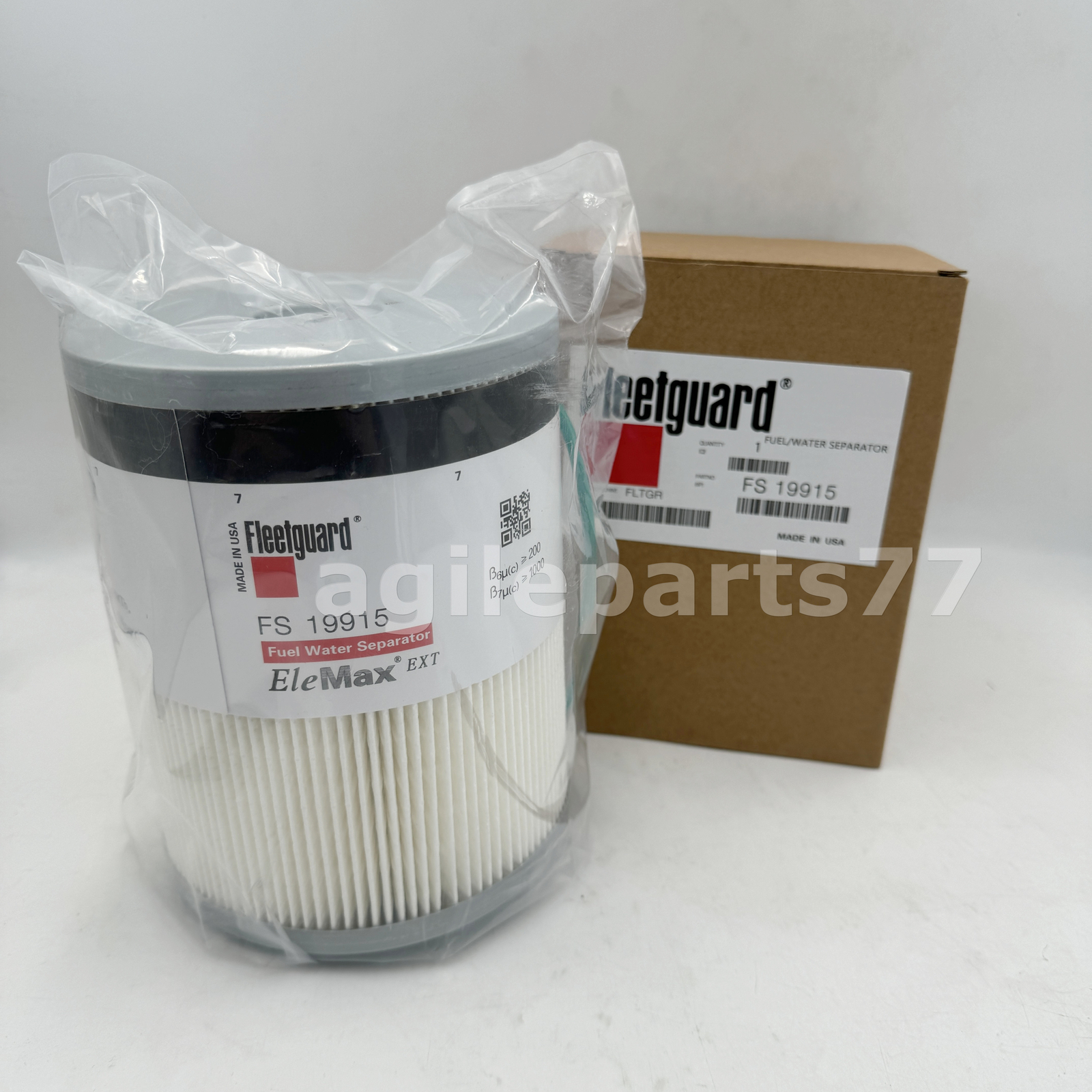 6PCS Fleetguard FS19915 L9915F Fuel Filter Cummins with Water Separator Elemax
