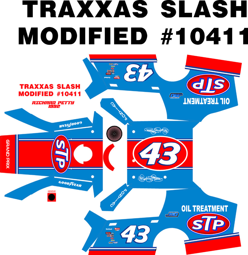 RICHARD PETTY 1992 THEME  MODIFIED 10411  WRAP KIT