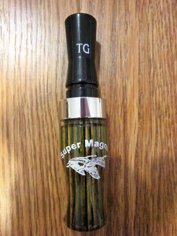 TIM GROUNDS  CUSTOM POLY SUPER MAG GOOSE CALL GREEN DIAMOND