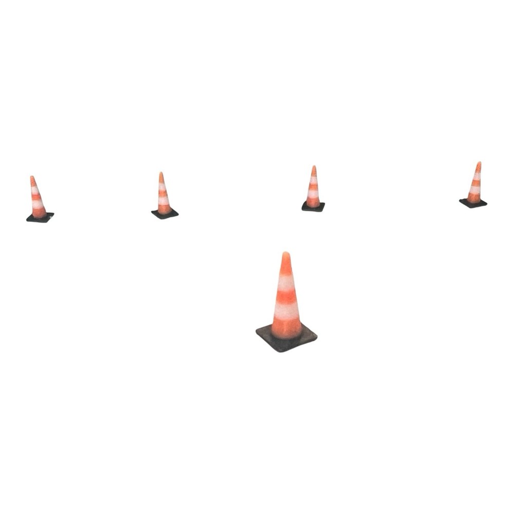 1/87 Scale Traffic Cones *24 Pack* White Bands