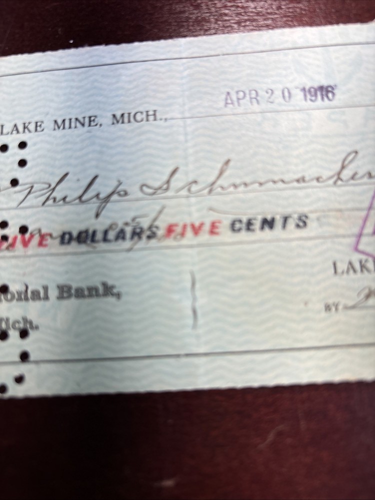 Lake Copper Mine Draft Ontonagon 1916