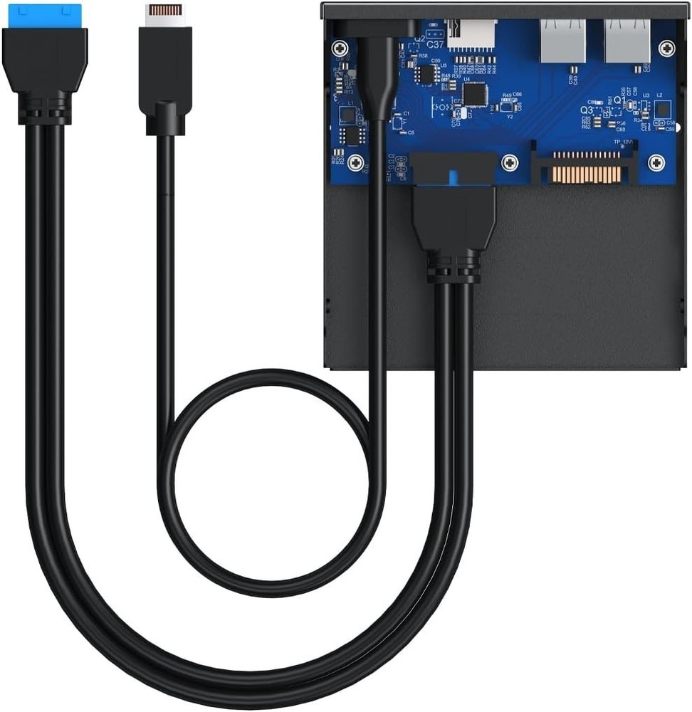 3.5 Inch Front Panel USB C Hub, SD/microSD Internal Card Reader, 20Gbps USB 3.2