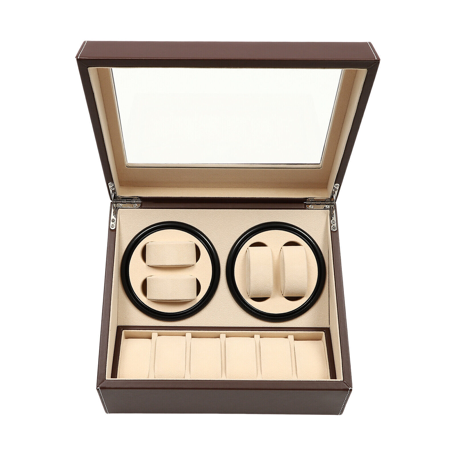 4+6 Automatic Watch Winder Watch Display Box Luxury Storage Case Self-winding/