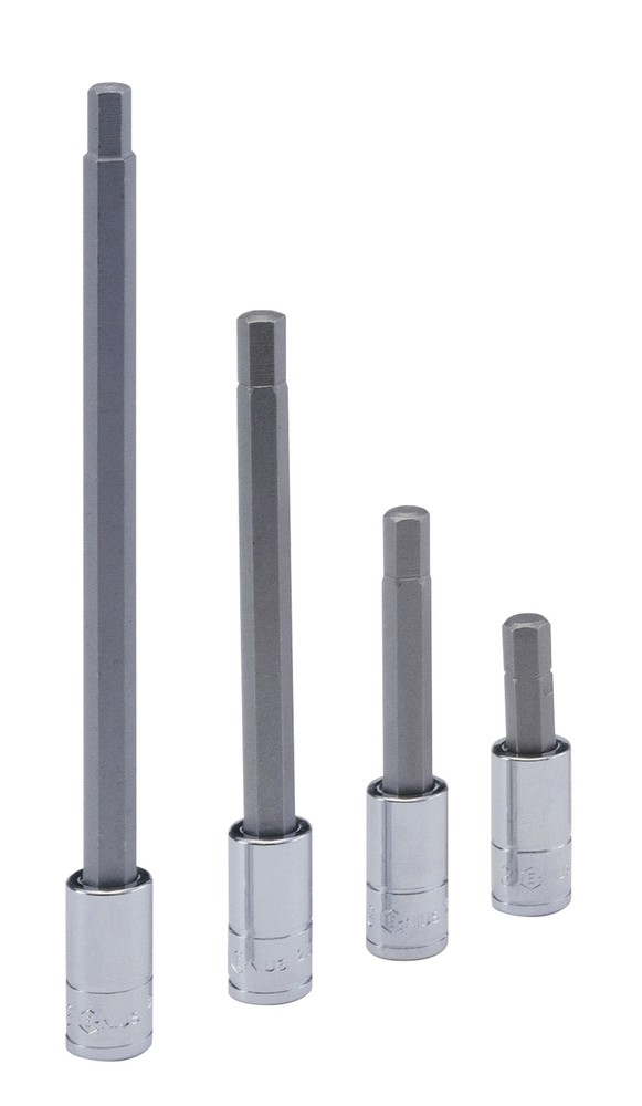 Genius Tools 1/4" Dr. 7/32" Hex Bit Socket, 45mmL - 208+3114