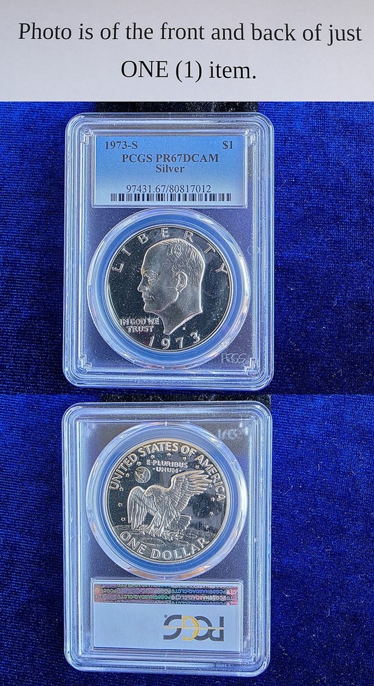 1973-S IKE Eisenhower Silver Dollar Proof PCGS PR67DCAM