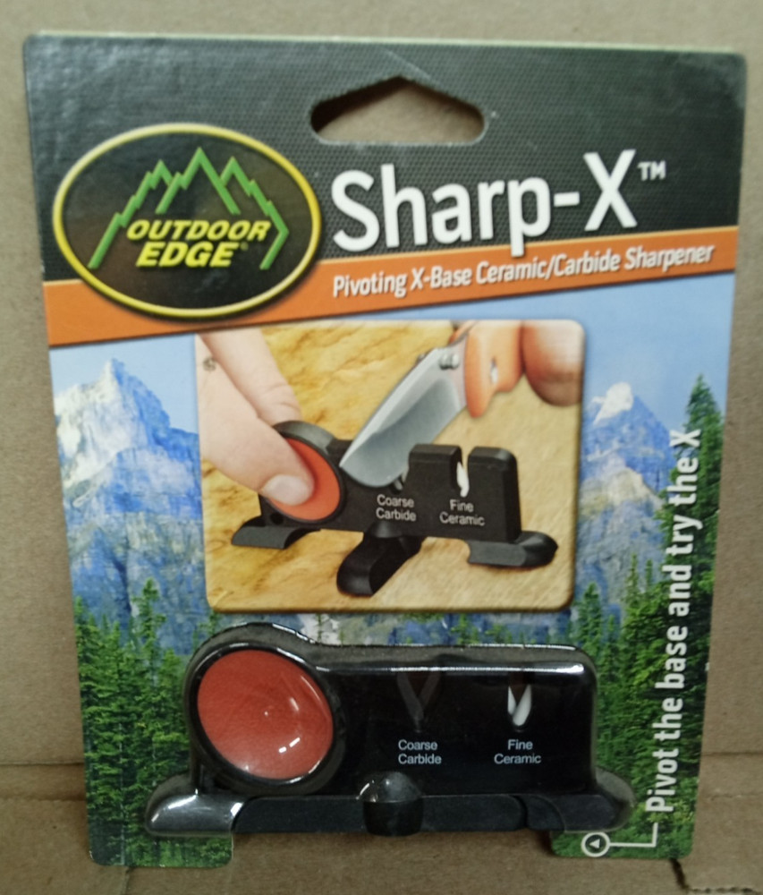 Outdoor Edge Sharp-X Pivoting X-Based Ceramic/Carbide Sharpener (SW79)